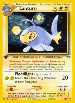 Lanturn card from Neo Genesis, number 38/111