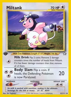 Miltank card from Neo Genesis, number 41/111