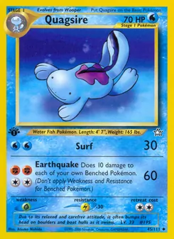 Quagsire card from Neo Genesis, number 45/111