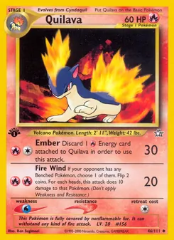 Quilava card from Neo Genesis, number 46/111