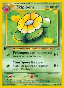 Skiploom card from Neo Genesis, number 49/111