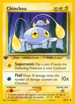Chinchou card from Neo Genesis, number 55/111
