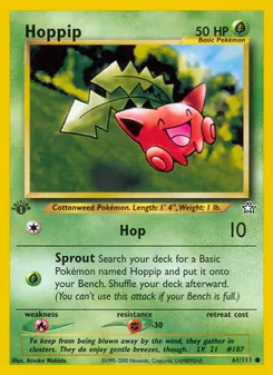Hoppip card from Neo Genesis, number 61/111