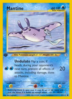 Mantine card from Neo Genesis, number 64/111