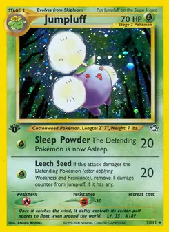 Jumpluff card from Neo Genesis, number 7/111