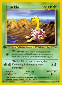 Shuckle card from Neo Genesis, number 72/111