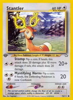 Stantler card from Neo Genesis, number 76/111
