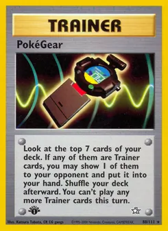 PokéGear card from Neo Genesis, number 88/111