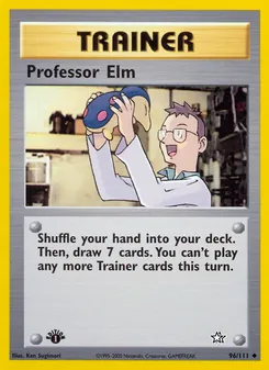 Professor Elm card from Neo Genesis, number 96/111