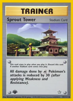 Sprout Tower card from Neo Genesis, number 97/111