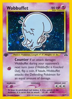 Wobbuffet card from Neo Discovery, number 16/75