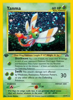 Yanma card from Neo Discovery, number 17/75