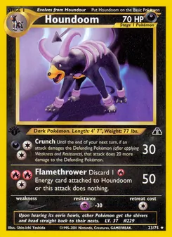 Houndoom card from Neo Discovery, number 23/75