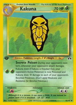 Kakuna card from Neo Discovery, number 41/75