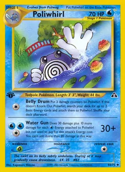 Poliwhirl card from Neo Discovery, number 44/75
