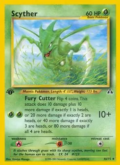 Scyther card from Neo Discovery, number 46/75