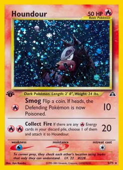Houndour card from Neo Discovery, number 5/75