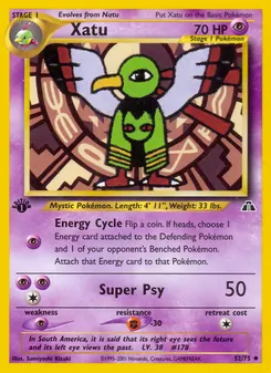 Xatu card from Neo Discovery, number 52/75