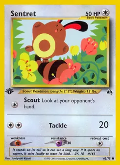 Sentret card from Neo Discovery, number 63/75