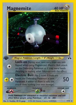 Magnemite card from Neo Discovery, number 7/75