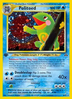 Politoed card from Neo Discovery, number 8/75
