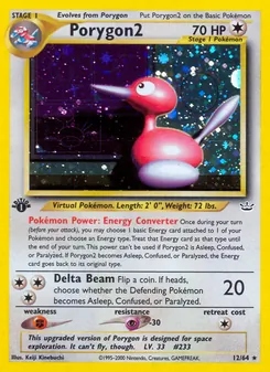 Porygon2 card from Neo Revelation, number 12/64