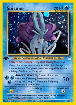 Suicune card from Neo Revelation, number 14/64