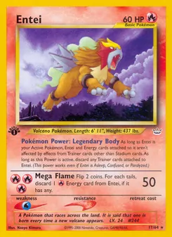 Entei card from Neo Revelation, number 17/64
