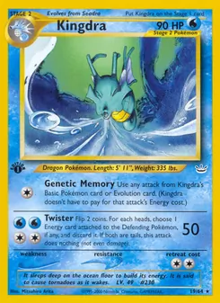 Kingdra card from Neo Revelation, number 19/64