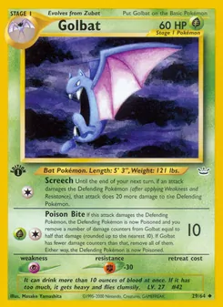 Golbat card from Neo Revelation, number 29/64