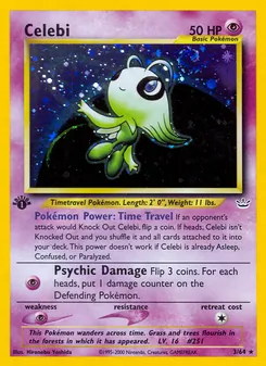Celebi card from Neo Revelation, number 3/64