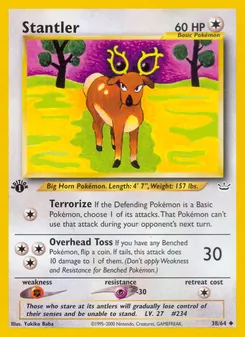Stantler card from Neo Revelation, number 38/64