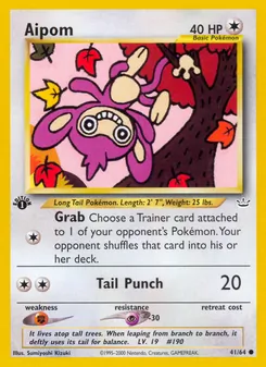 Aipom card from Neo Revelation, number 41/64