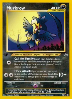 Murkrow card from Neo Revelation, number 46/64