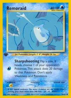 Remoraid card from Neo Revelation, number 50/64