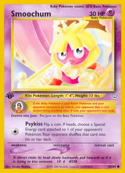 Smoochum card from Neo Revelation, number 54/64