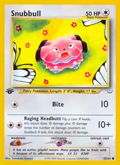 Snubbull card from Neo Revelation, number 55/64