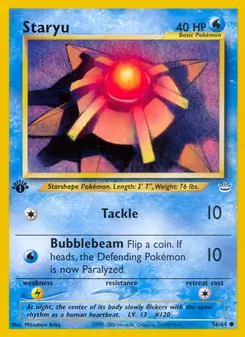 Staryu card from Neo Revelation, number 56/64