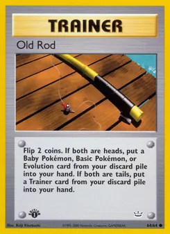 Old Rod card from Neo Revelation, number 64/64
