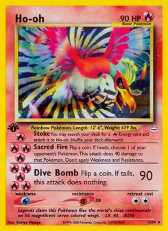 Ho-oh card from Neo Revelation, number 7/64