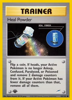 Heal Powder card from Neo Destiny, number 104/105