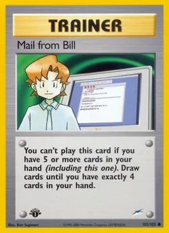 Mail from Bill card from Neo Destiny, number 105/105