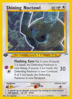 Shining Noctowl card from Neo Destiny, number 110/105