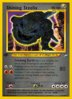 Shining Steelix card from Neo Destiny, number 112/105