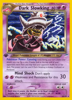 Dark Slowking card from Neo Destiny, number 20/105