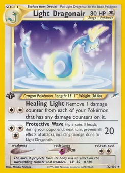 Light Dragonair card from Neo Destiny, number 22/105