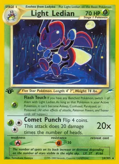 Light Ledian card from Neo Destiny, number 24/105
