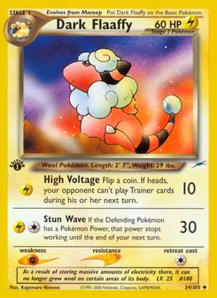 Dark Flaaffy card from Neo Destiny, number 34/105