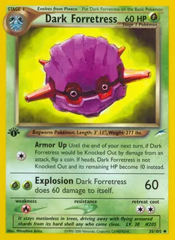 Dark Forretress card from Neo Destiny, number 35/105