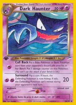 Dark Haunter card from Neo Destiny, number 36/105